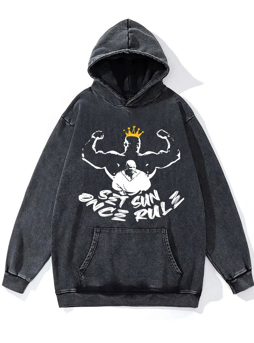 Set Sun Once Rule Washed Gym Hoodie