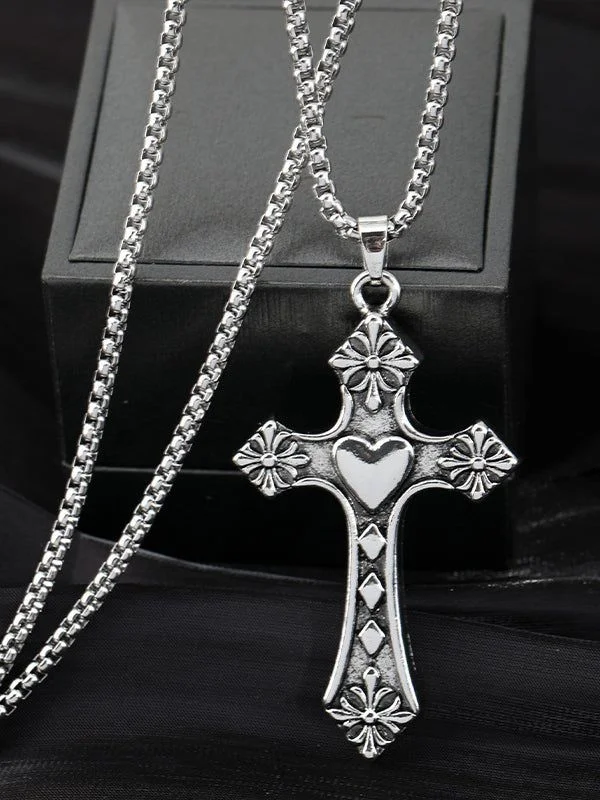 Cross Heart Christian Pendant