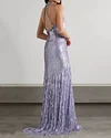 Elegant Embellished Gathered Dress Gown