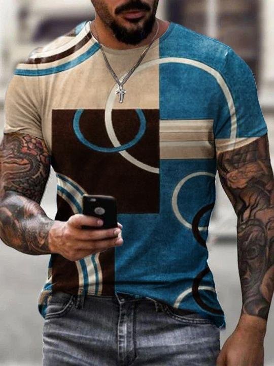 Men Pattern Casual T-shirt-02