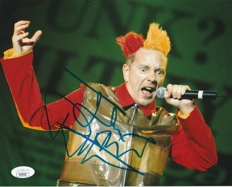 SEX PISTOLS JOHNNY ROTTEN SIGNED 8x10 Photo Poster painting! PIL JOHN LYDON JSA COA EXACT PROOF!