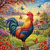Framed Diamond Painting - Full Round Drill - Chicken (25x25cm)