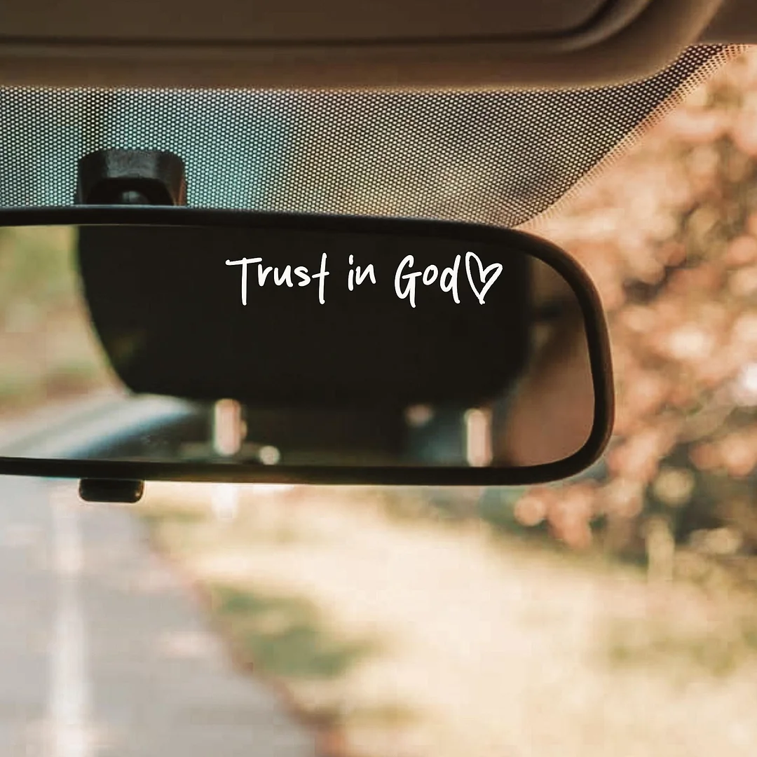Christian Faith Rear View Mirror Decal