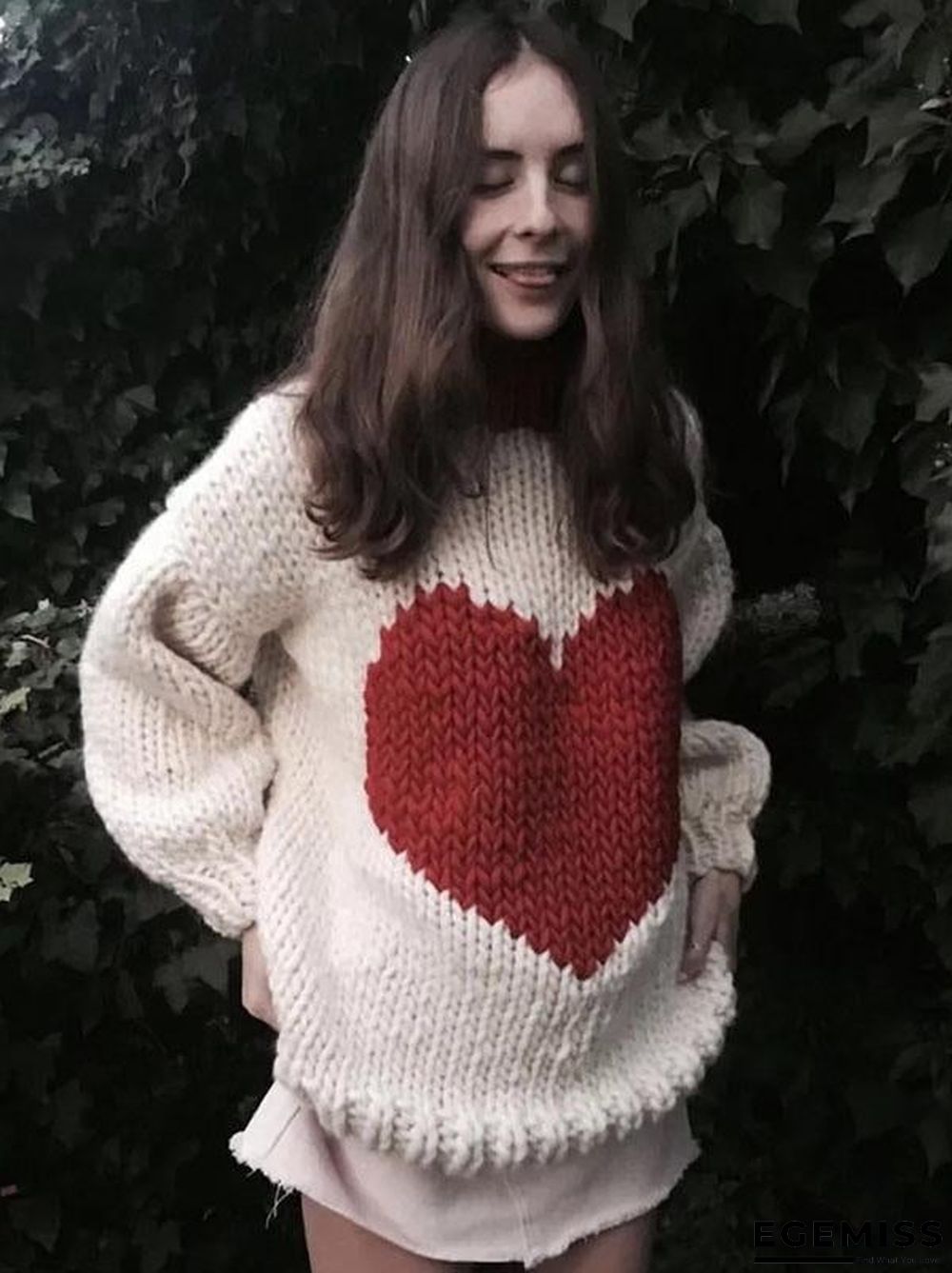 Fashion Knitting Loose Sweater Tops | EGEMISS