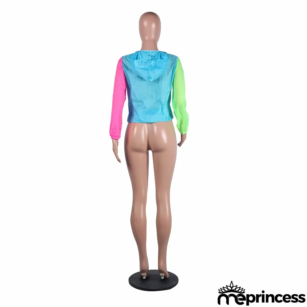 Women's fashion multi-color bright sun protection clothing Jacket