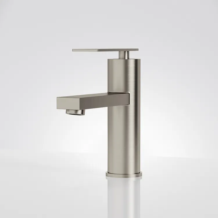 EVERSTEIN 6.9" H Modern Bathroom Sink Faucet in Brushed Nickel