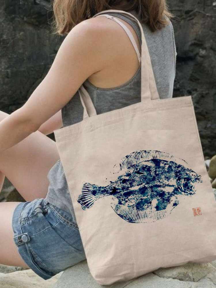 Comstylish Japanese Art Gyotaku Bag