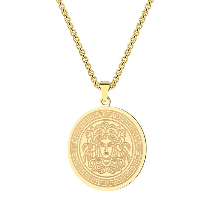 Jewelry Minimalist Solid Color 304 Stainless Steel Pendant Necklace