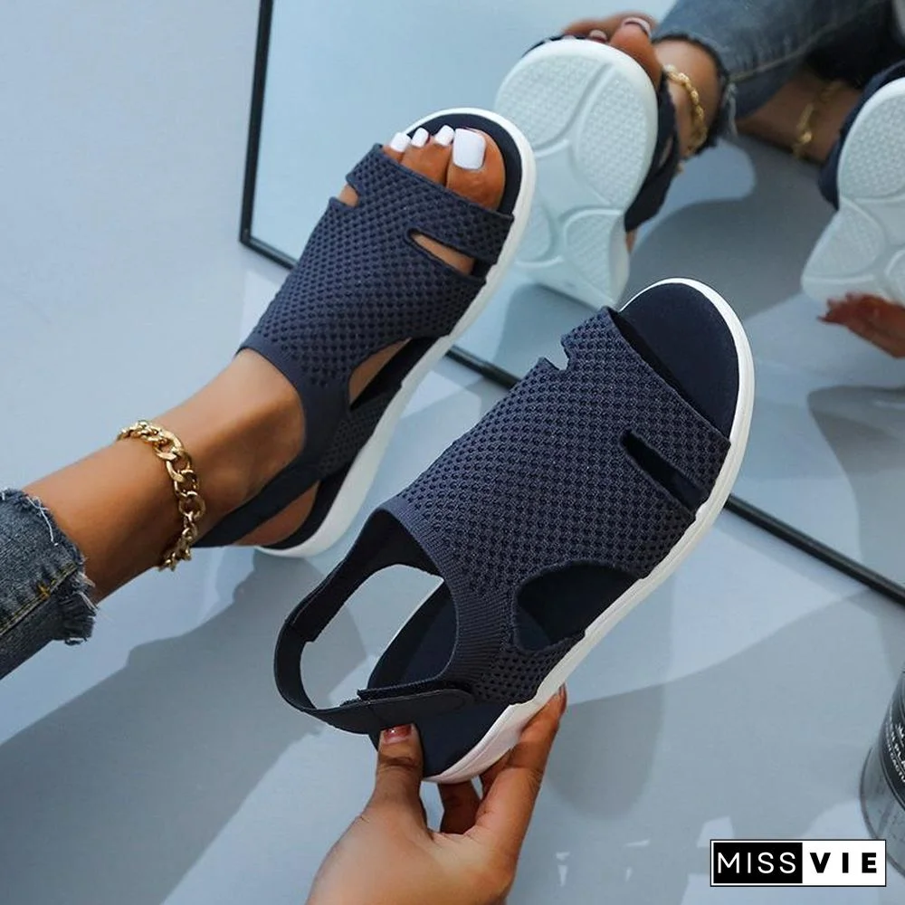 Elastic Multicolor Women Leisure Summer Sandals