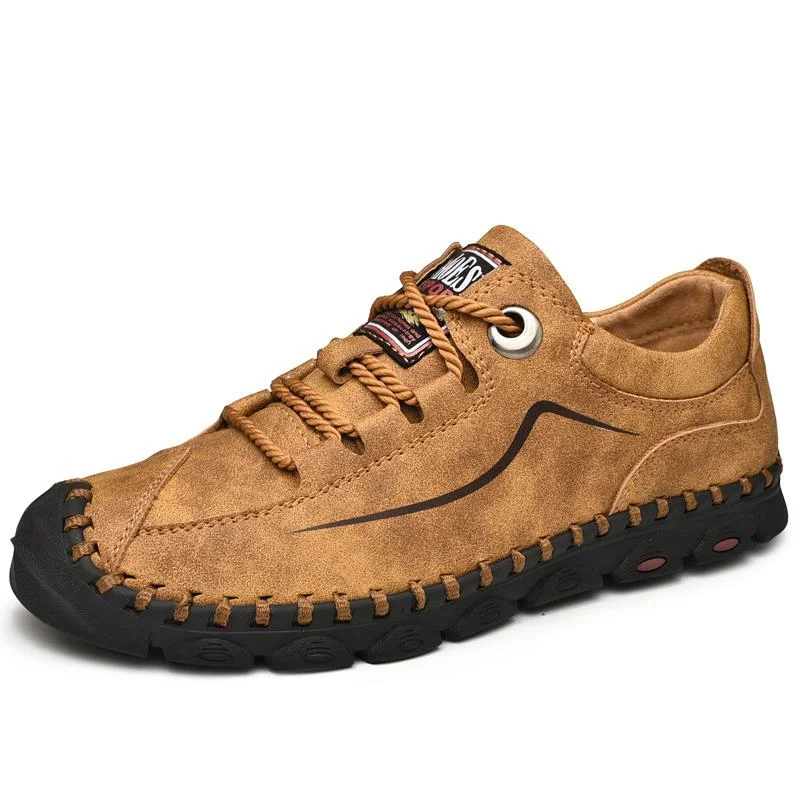 Colourp 2020 New Men Casual Shoes Handmade Leather Loafers Comfortable Men's Shoes Quality Split Leather Flat Moccasins Men Sneakers