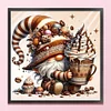 Coffee Gnome - 11CT Stamped Cross Stitch - 40*40cm
