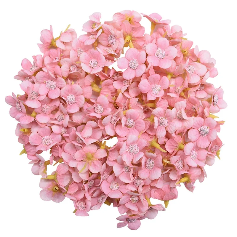 50Pcs 2cm Multicolor Daisy Flower Heads Mini Silk Artificial Flowers for Wreath Scrapbooking Home Wedding Decoration