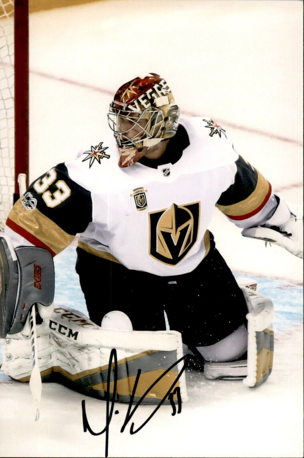 Maxime Lagace SIGNED 4x6 Photo Poster painting VEGAS GOLDEN KNIGHTS