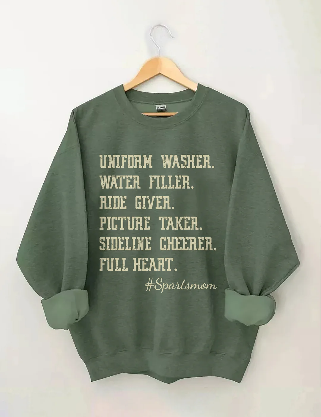 Uniform Washer Water Filler Ride Giver Picture Taker Sideline Cheerer Full Heart Sweatshirt