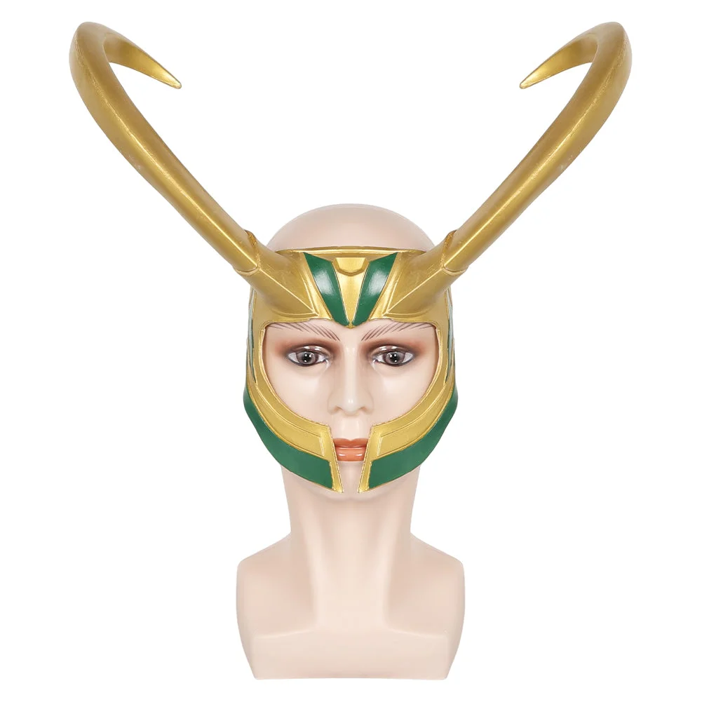 TV Loki Season 2 Loki Mask Cosplay Long Horns Latex Masks Helmet Accessories Halloween Props