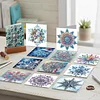 12pcs Diamond Painting Snowflake Greeting Card Set with Envelope Daily Wishing Cards for Birthdays Thanksgiving & Special Occasion