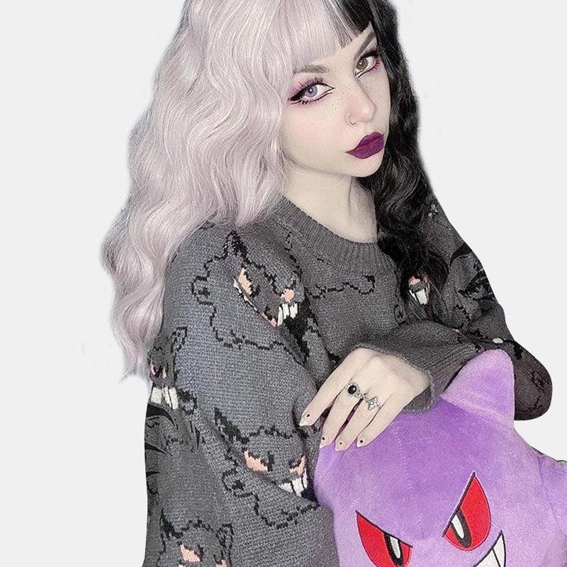 Gengar Cartoon Jacquard Sweater