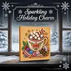 (25x25cm)DIY Pearl Painting Xmas Framed Handmade Pearl Material Art Kit Living Room Decor