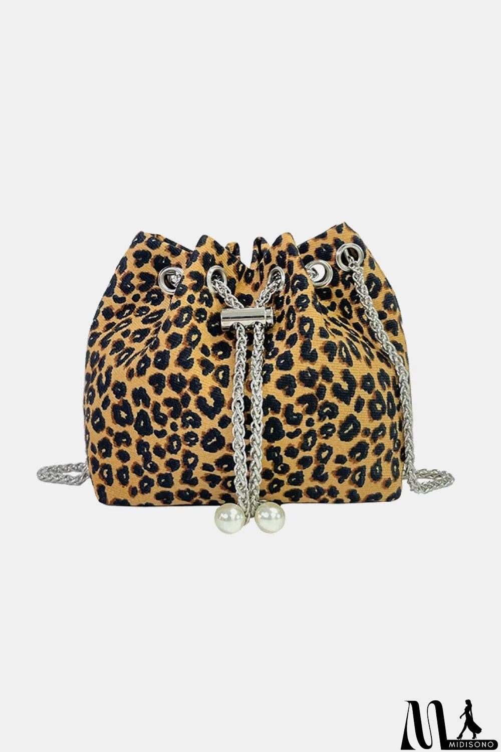 MidiSono - Animal Print Nylon Bucket Bag