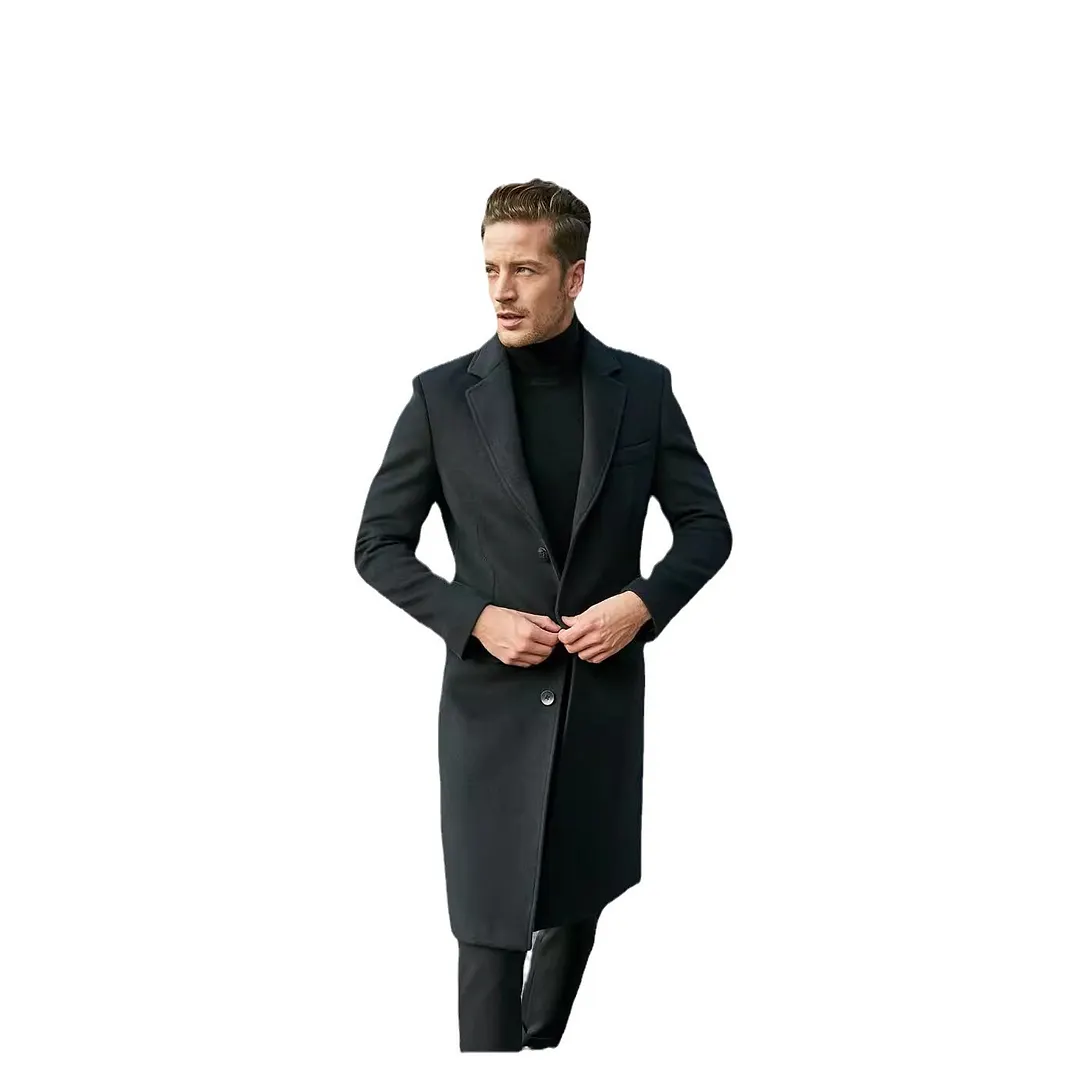 Nigikala Nigikala Men's English Men's Long Coat Long Sleeves And Coat Autumn And Winter Coat