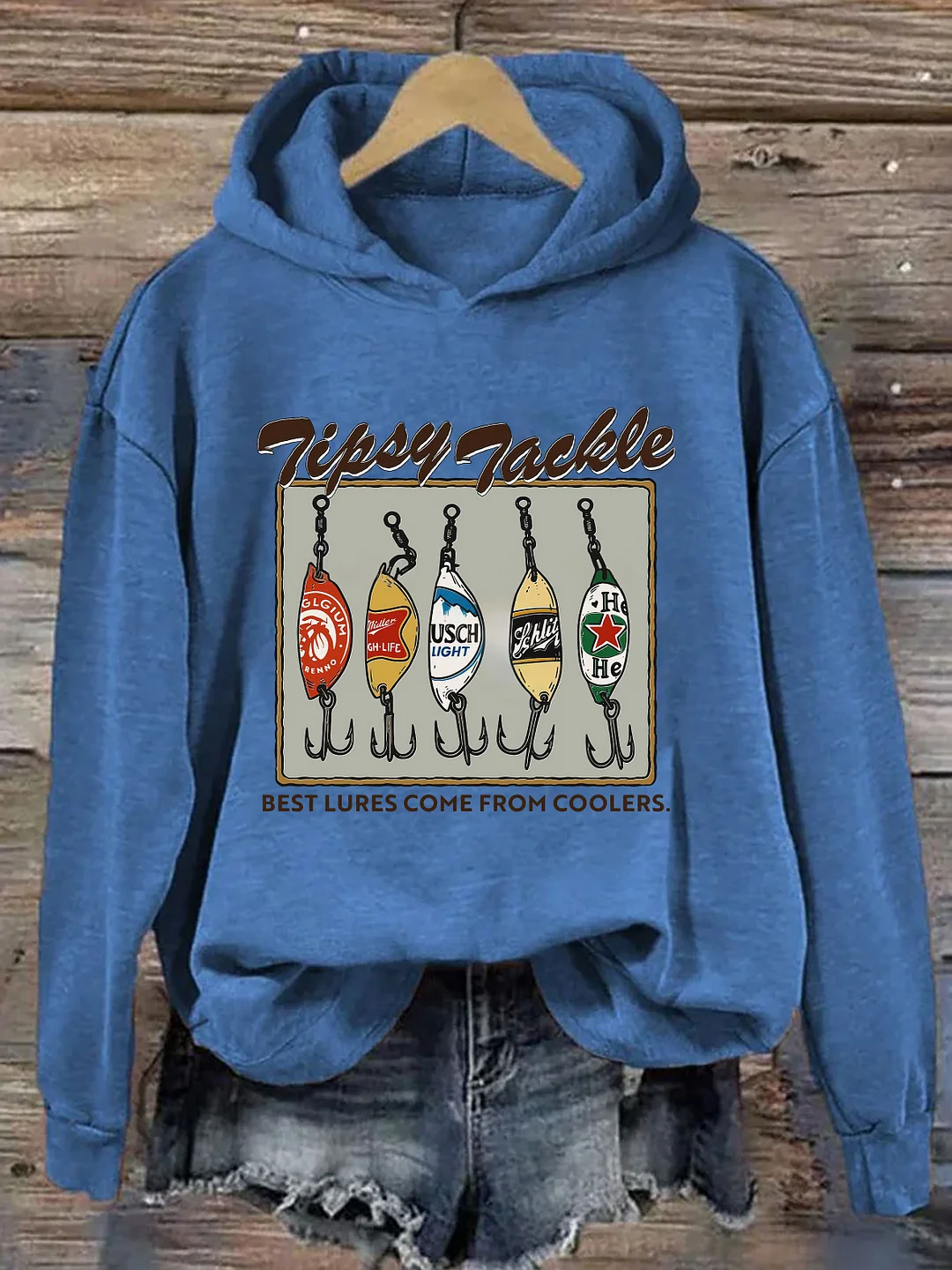 Tipsy Tackle Beer Fishing Hoodie