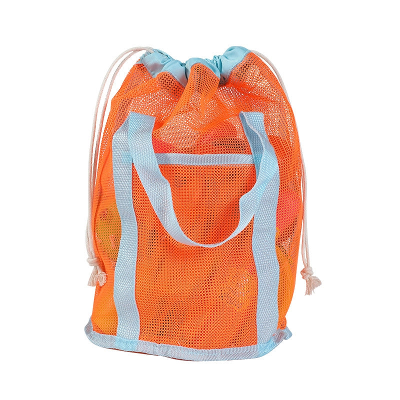 New Color Matching Children’s Toy Bag Shell Storage Bag Travel Beach Bag Hollow Transparent Beach Bag