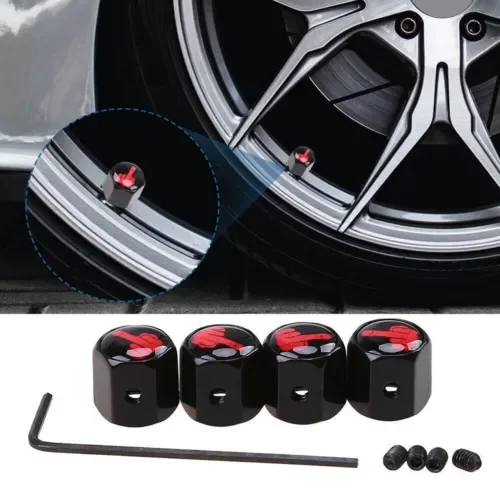 Dronehint 4x Car Wheel Tire Air Pressure Valve Stem Caps Dust Cover Anti-theft Tool Parts  (For: GMC) Parts