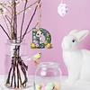 (US Only)PET Double Sided Special Shaped Easter Alphabet DIY Diamond Painting Keychain