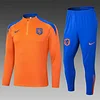 2024 Netherlands Half-Pull Training Suit Orange Football Shirt 1:1 Thai Quality Set