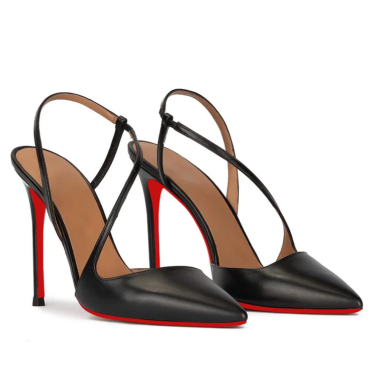 100mm Spotlight Wavy Straps Sandals High Heel Sandals Red Bottom Pumps Vocosi VOCOSI