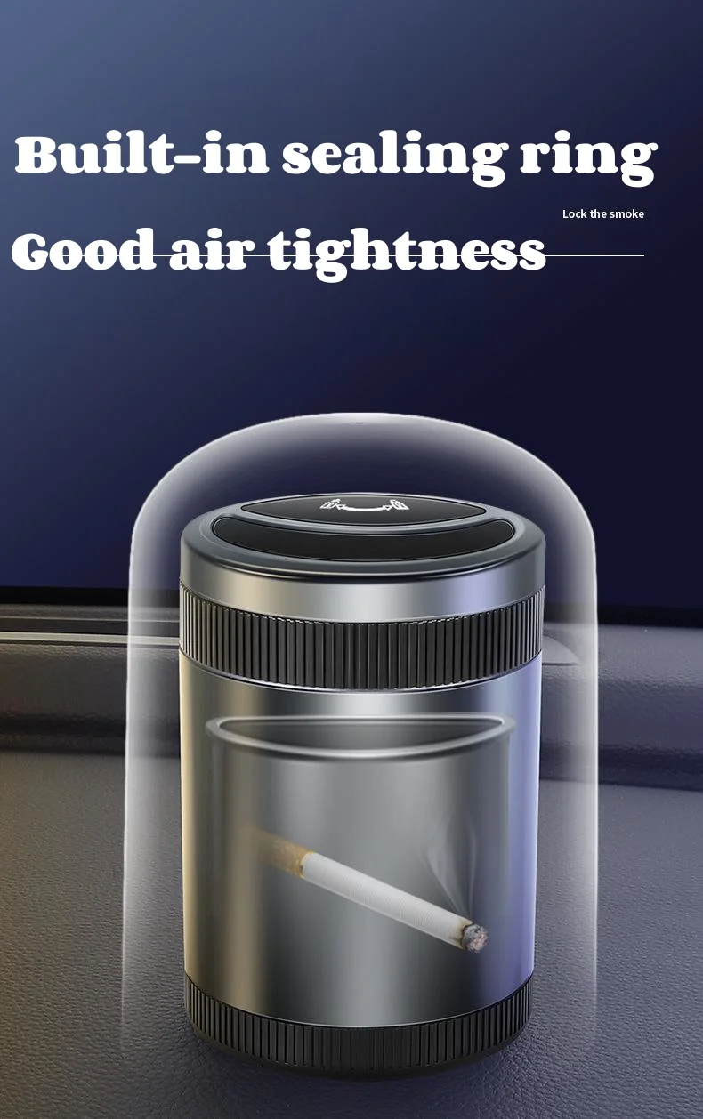 Car smart ashtray with LED light automatic sensing ashtray