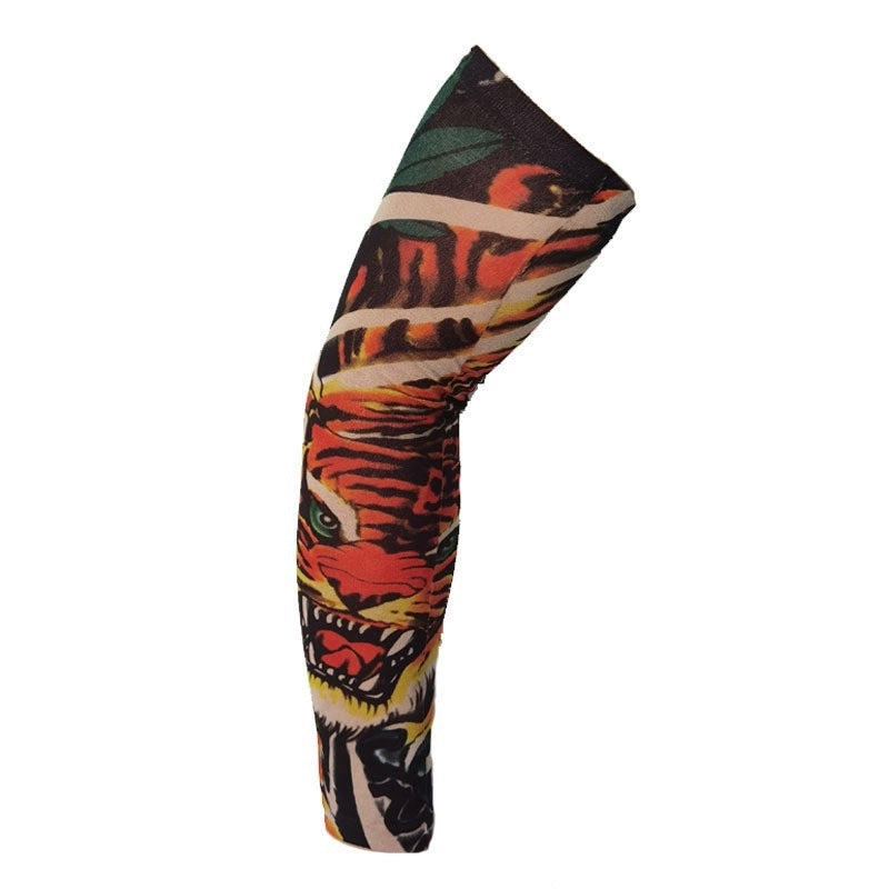 Unisex Punk Cool Style Stripe Skull Polyester Arm Sleeves