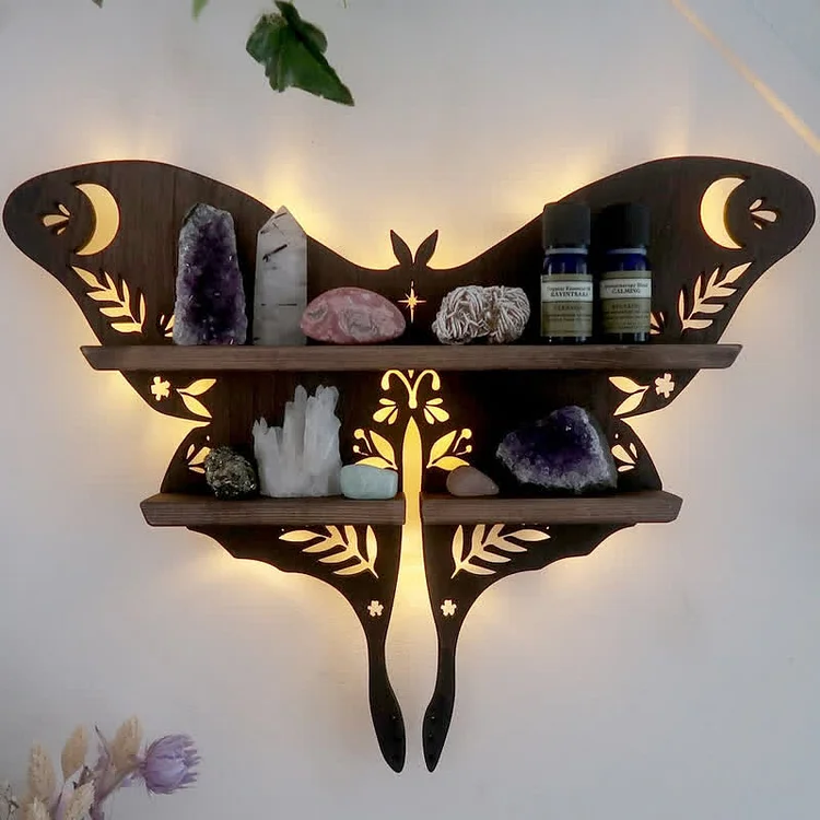 butterfly crystal shelf