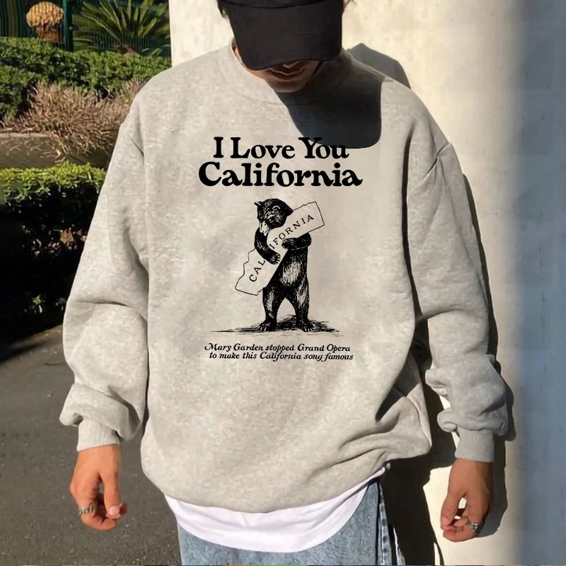 Adorable California Bear Graphic All-match Sweatshirt