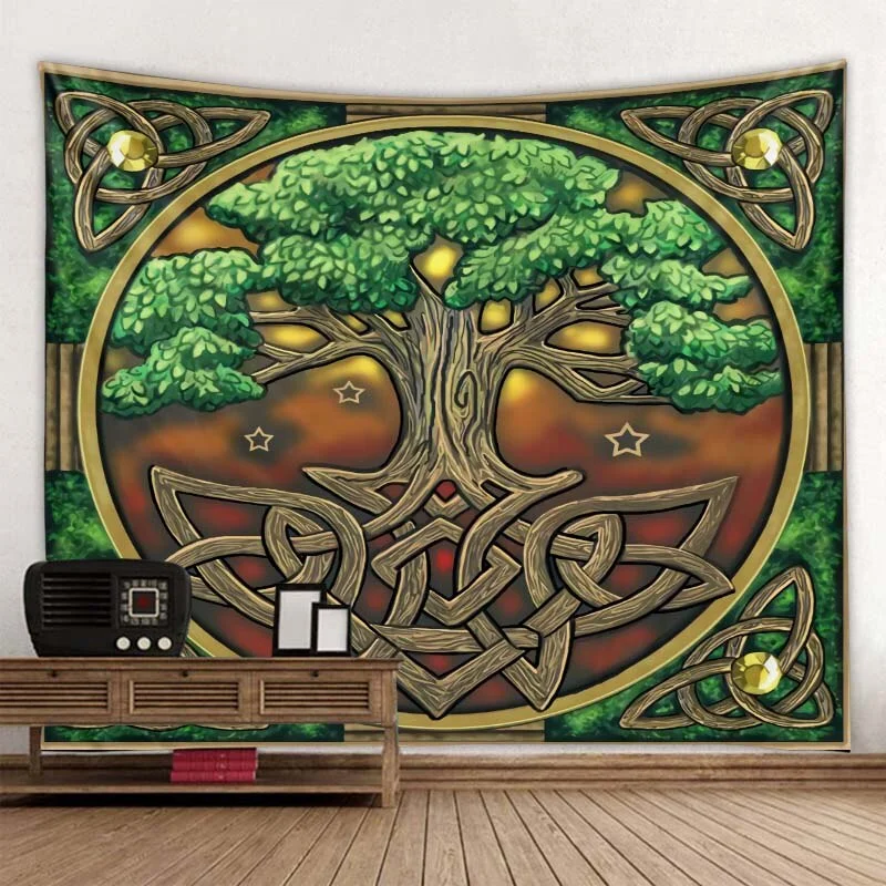 Nigikala of Life Tapestry Retro Pattern Wall Mount Mandala Bohemian Wall Decoration Sheets Sofa Blanket Aesthetic Room Decoration