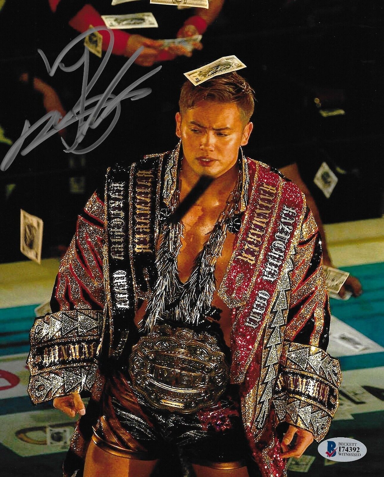 Kazuchika Okada Signed 8x10 Photo Poster painting BAS COA New Japan Pro Wrestling Picture Auto T