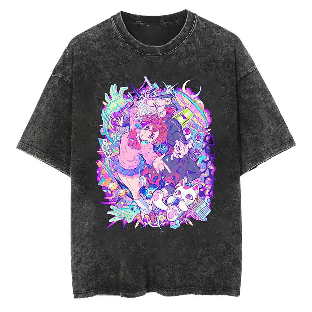 Dandadan Anime Printed Men's Washed T-Shirt