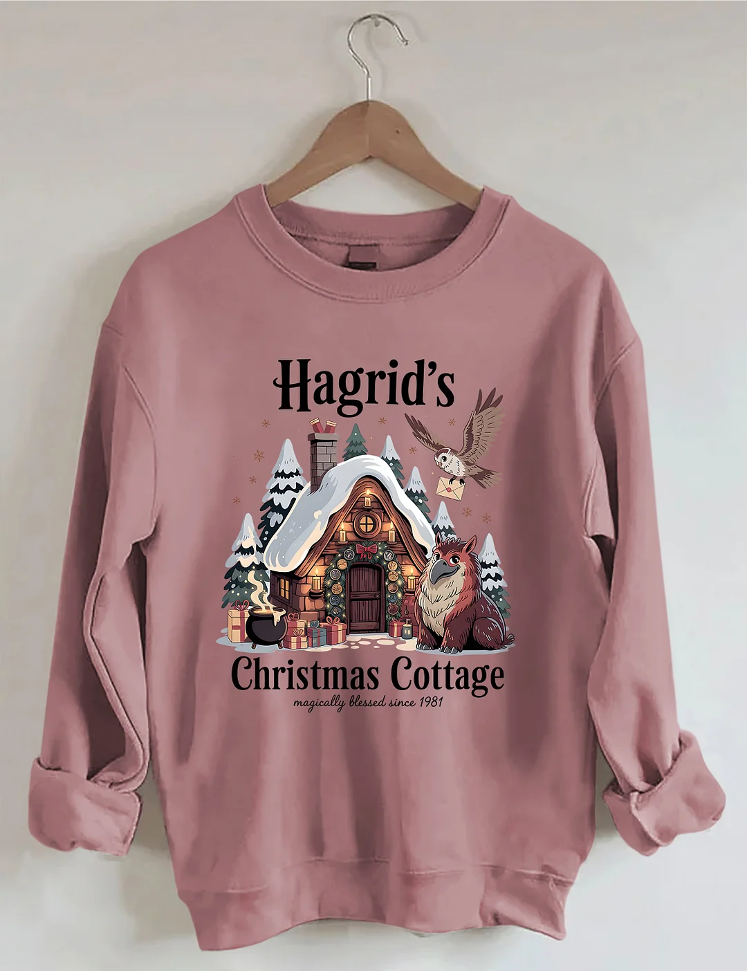 Hagrid's Christmas Cottage Tree Farm Sweatshirt