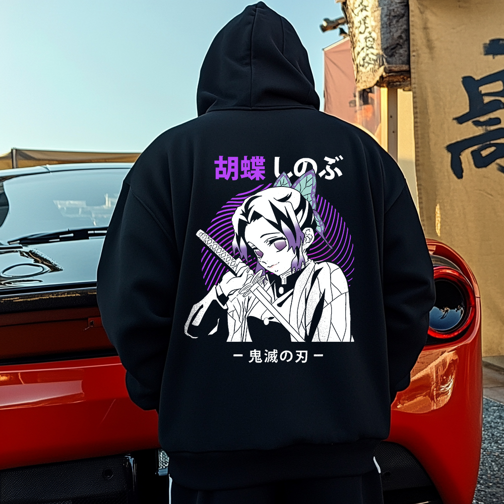Oversized Unisex Anime Demon Slayer  Print Hoodie