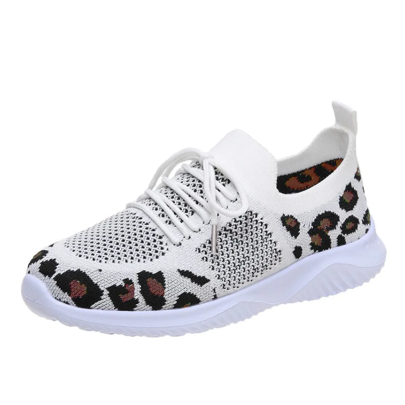 Orthopedic Shoes For Women Leopard Mesh Trendy Summer Sneakers