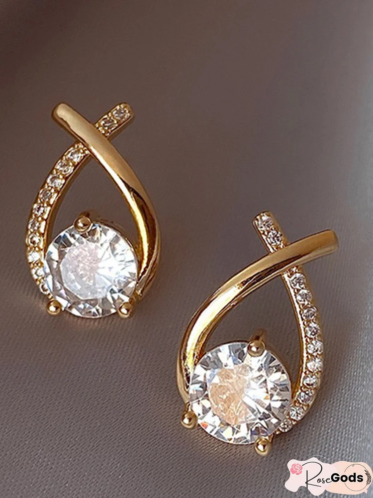 Fashion Trend Zircon Stud Earrings