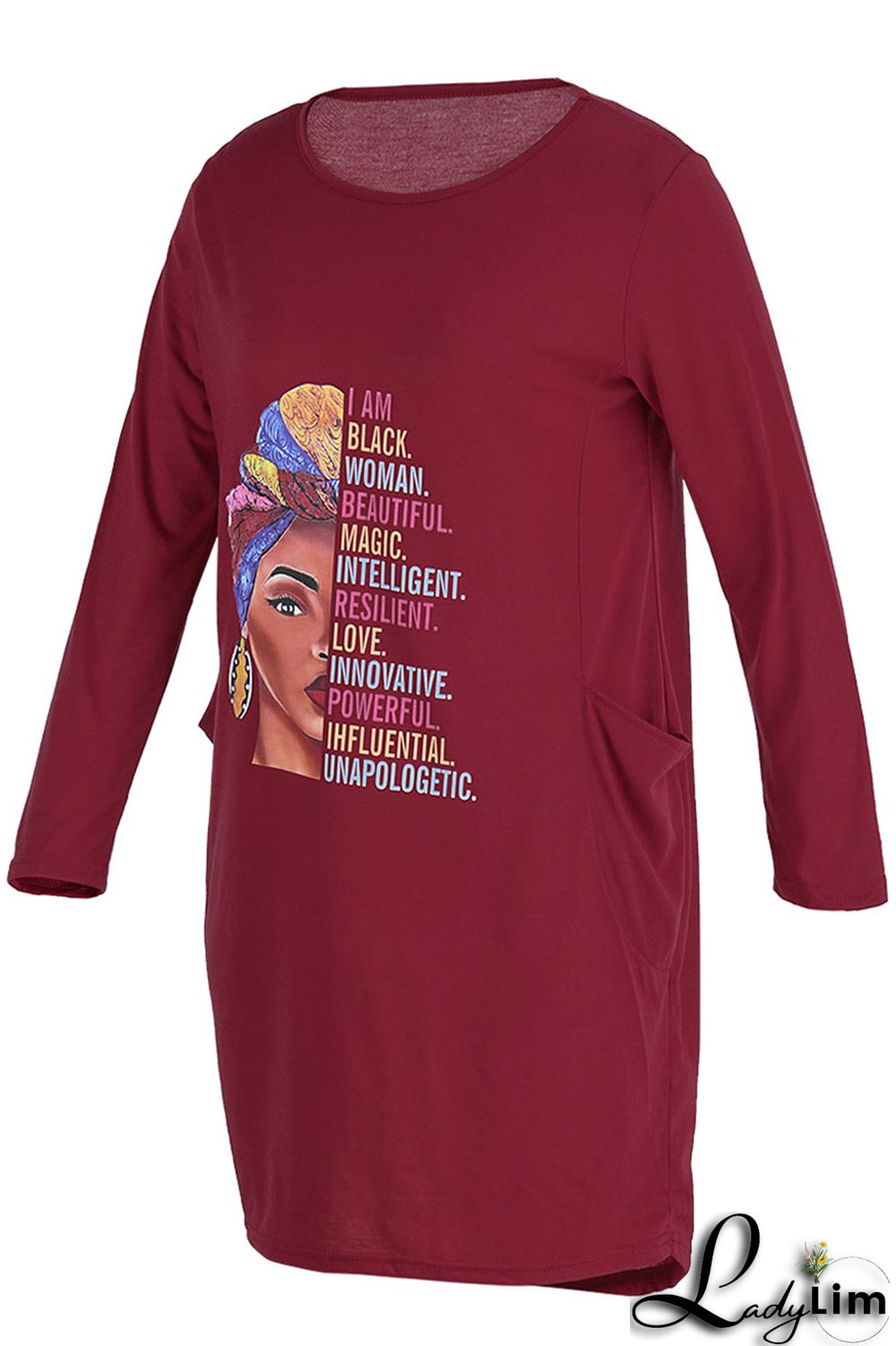 Black Casual Print Patchwork O Neck Long Sleeve Dresses