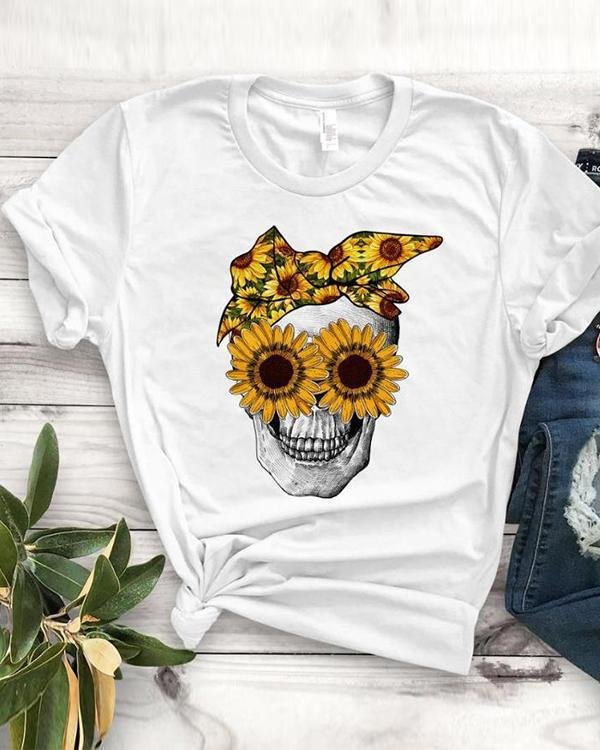 women lover sunflower lover sukull t shirt p102329