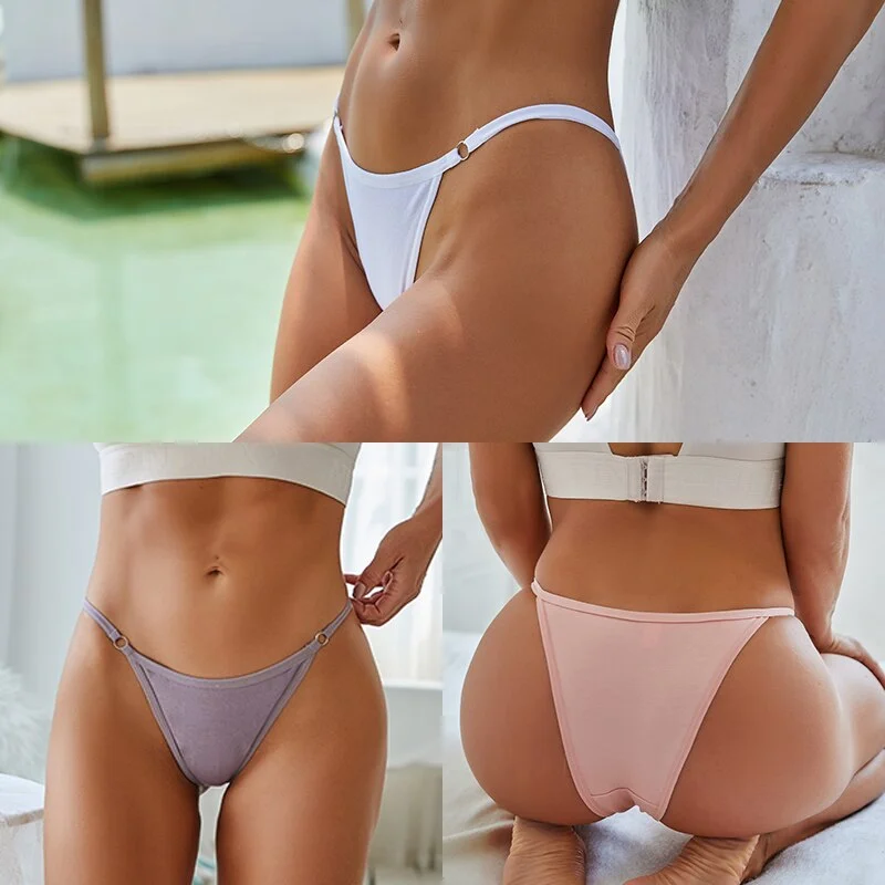 1/2PCS Bikini Style Cotton Panties Sexy Lingerie Designer Low Waist Women Underwear Female Underpants Briefs Set M-XXL Plus Size