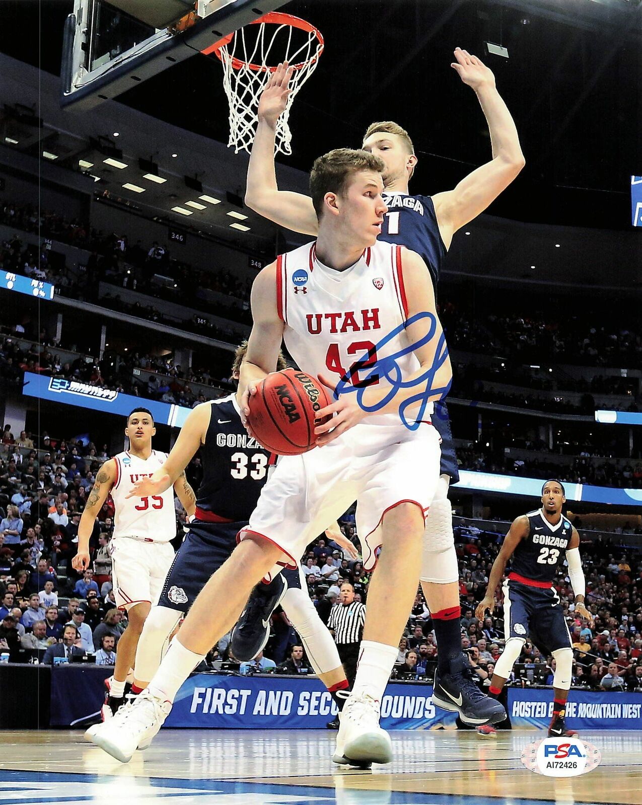 Jakob Poeltl signed 8x10 Photo Poster painting PSA/DNA Utah Utes Autographed