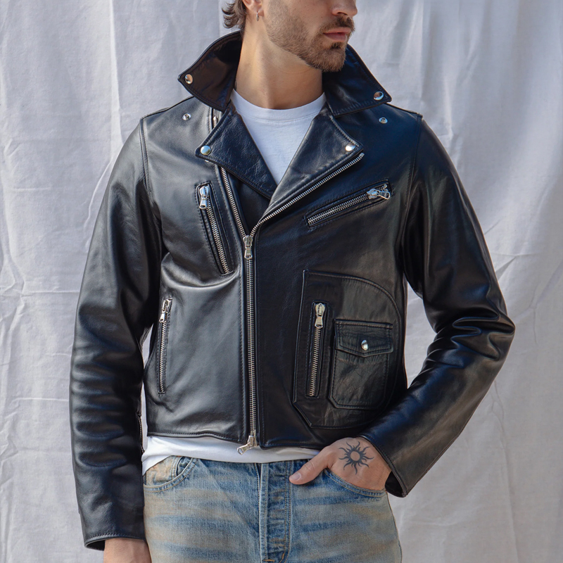 Men's Vintage Motorcycle PU Leather Zipper Jacket