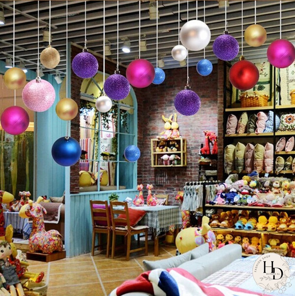 PcsSet Christmas Tree Ornaments Multi-color Ball Plastic Gift for Xmas Holiday Decoration