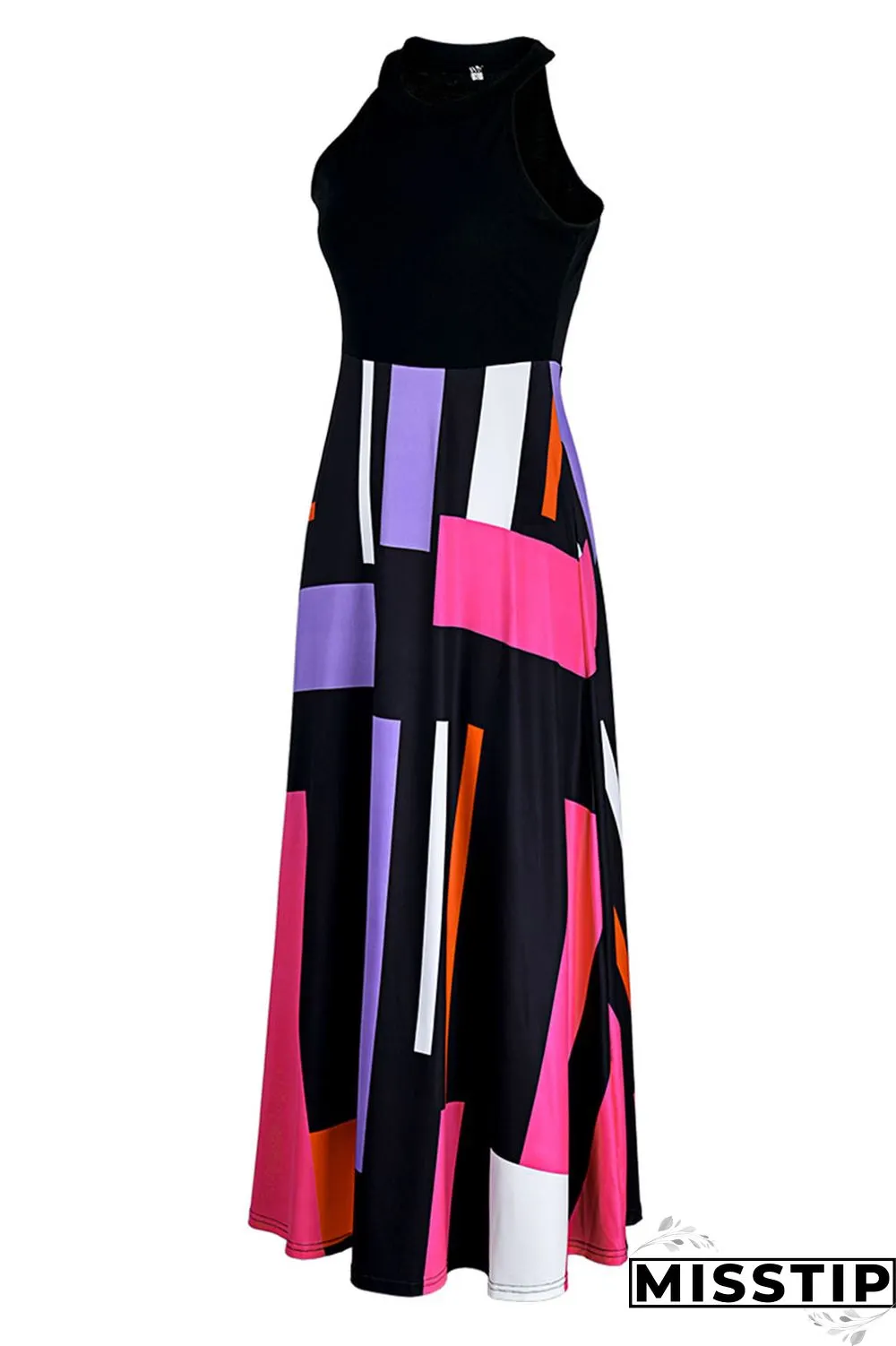 Rose Red Casual Color Lump Print Patchwork O Neck A Line Dresses