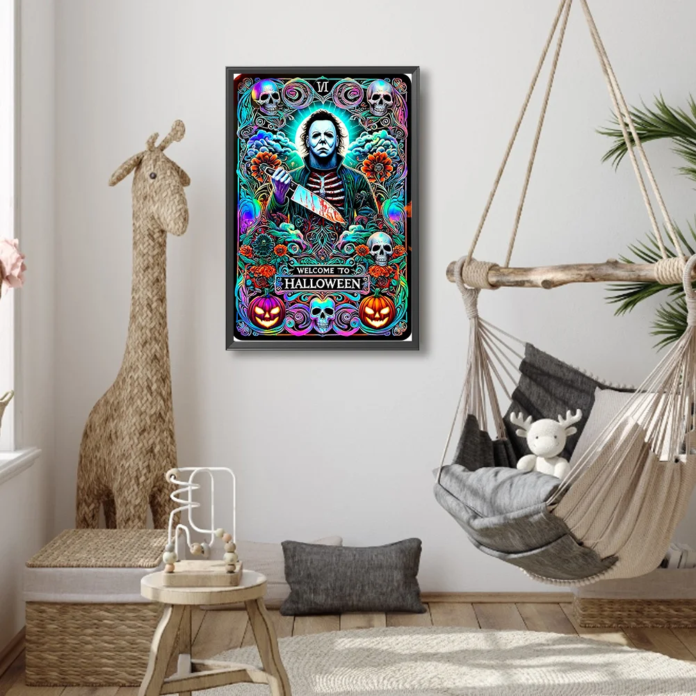 Diamond Painting - Full Round Drill - Halloween Horror Tarot(Canvas|40*60cm)