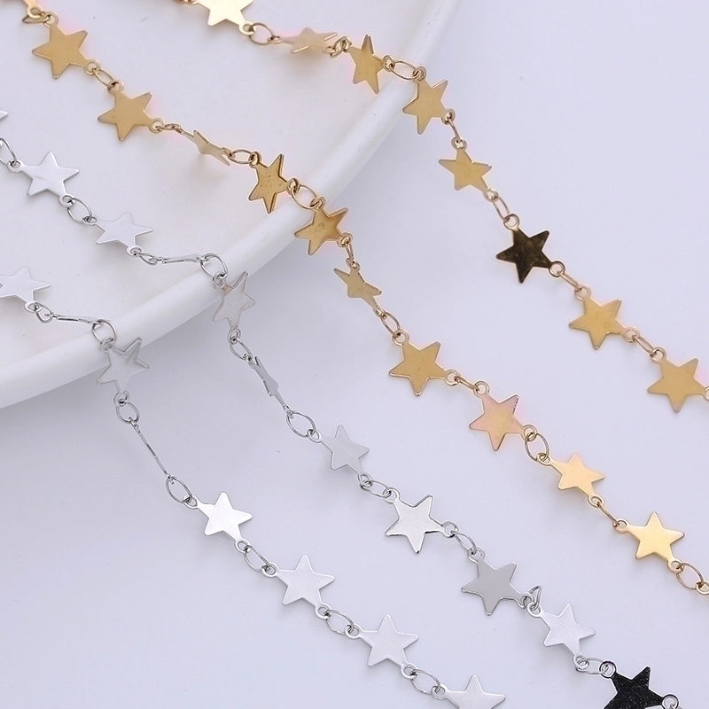 Minimalist Star 304 Stainless Steel 18K Gold Plated Plating Chain Choker